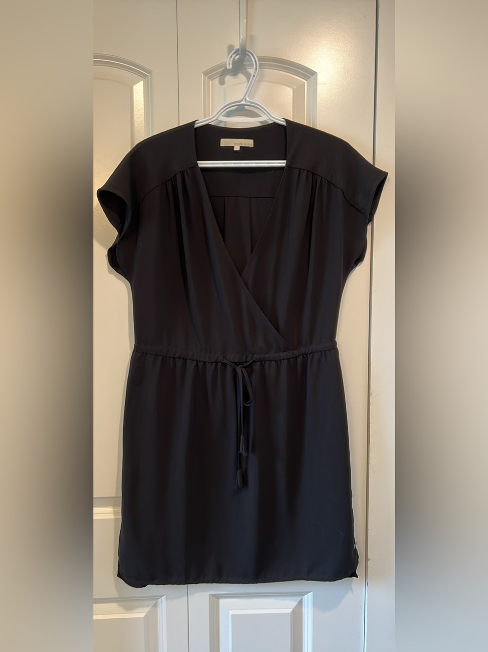 Monk & Lou Women’s Black Dress with Drawstring Waist